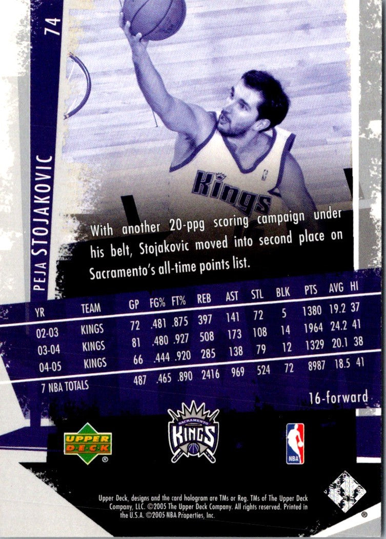 2005 Upper Deck Slam Peja Stojakovic