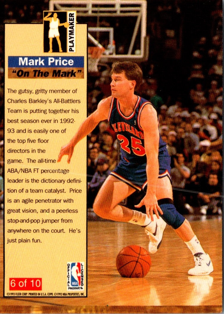 1992 Ultra Playmakers Mark Price