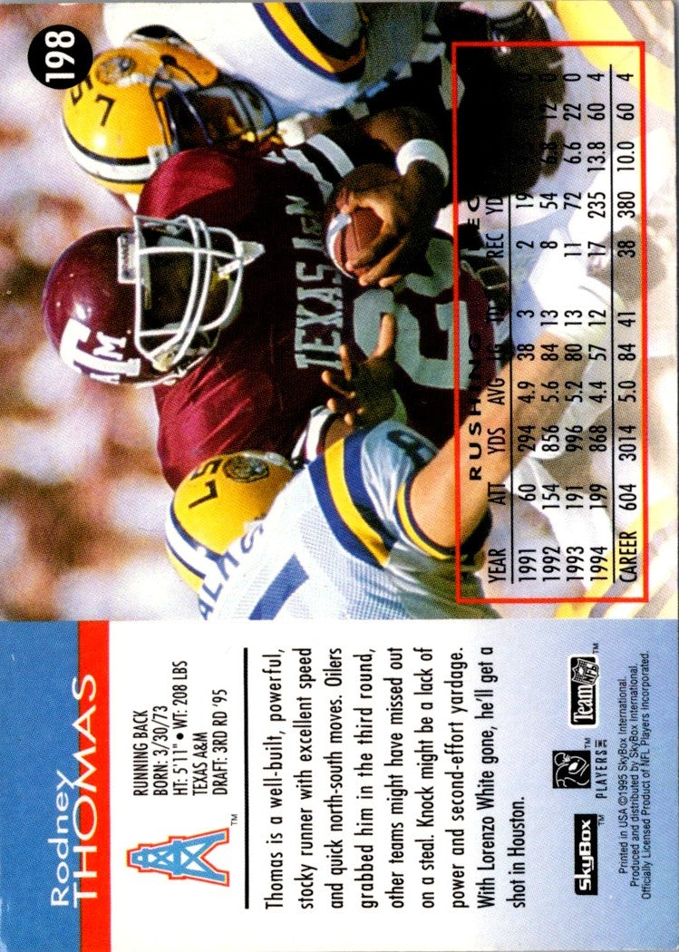 1995 SkyBox Impact Rodney Thomas