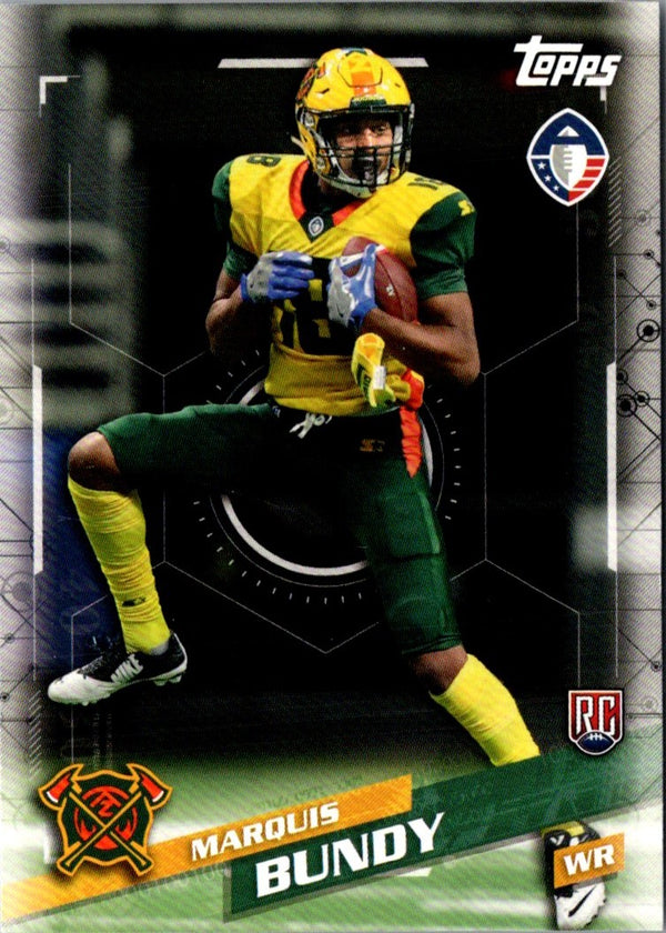 2019 Topps AAF Marquis Bundy #68 Rookie