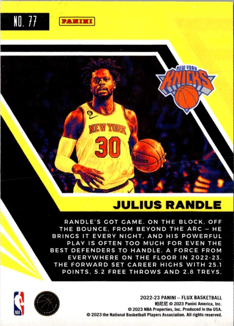 2022 Panini Flux Julius Randle