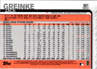 2019 Topps Zack Greinke #661A