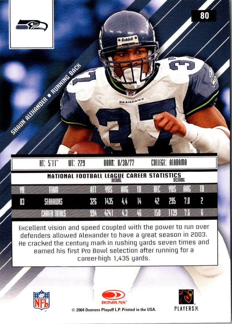 2004 Leaf Rookies & Stars Shaun Alexander