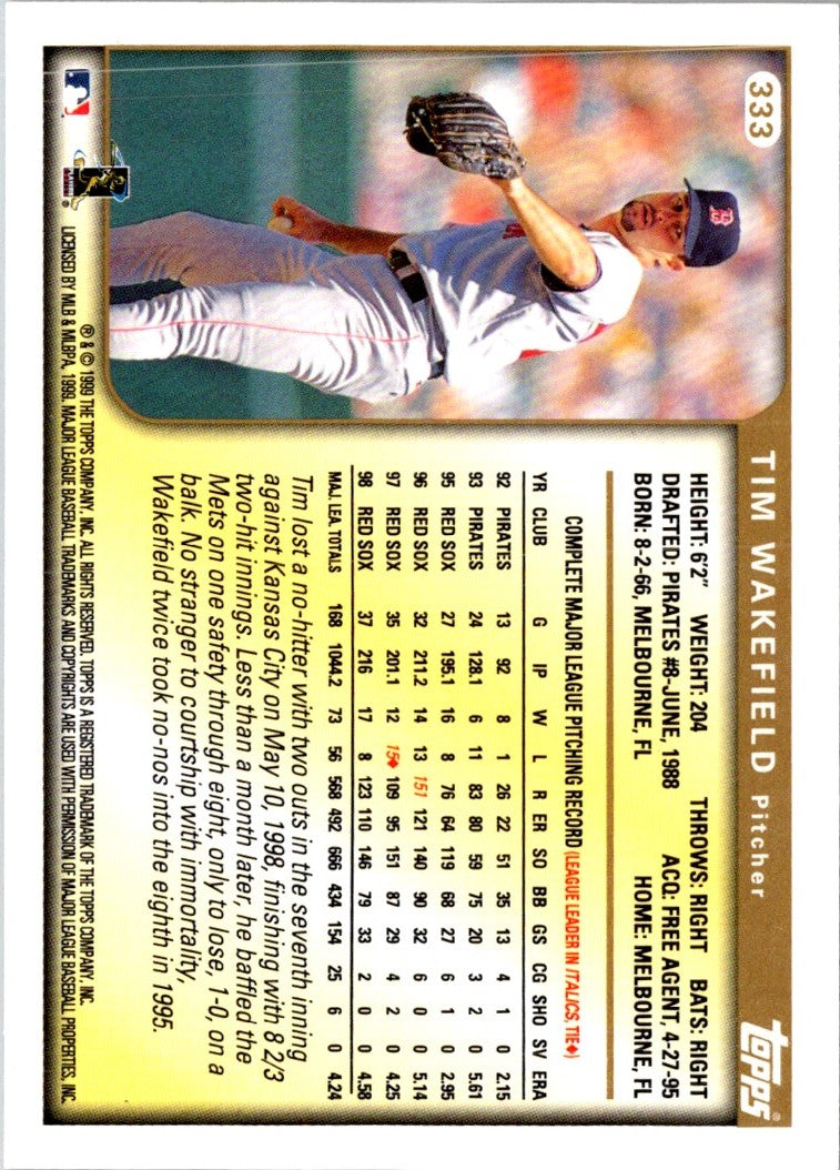 1999 Topps Tim Wakefield