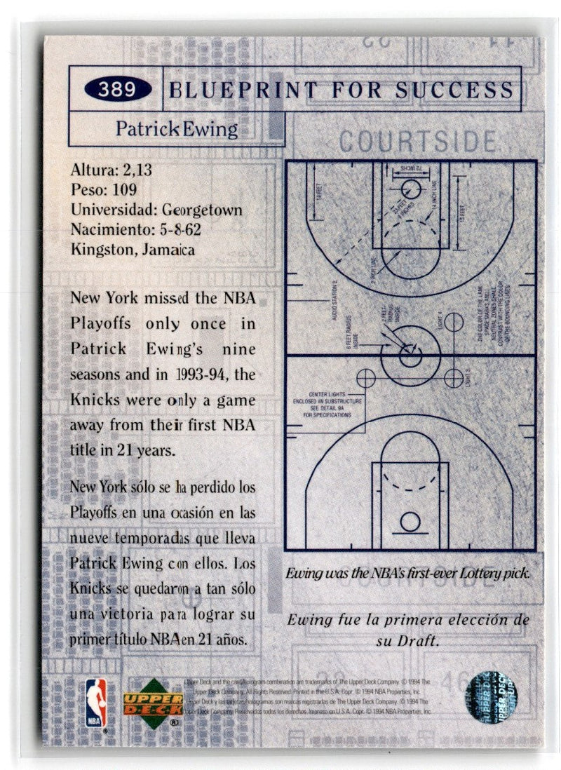 1994 Collector's Choice Patrick Ewing