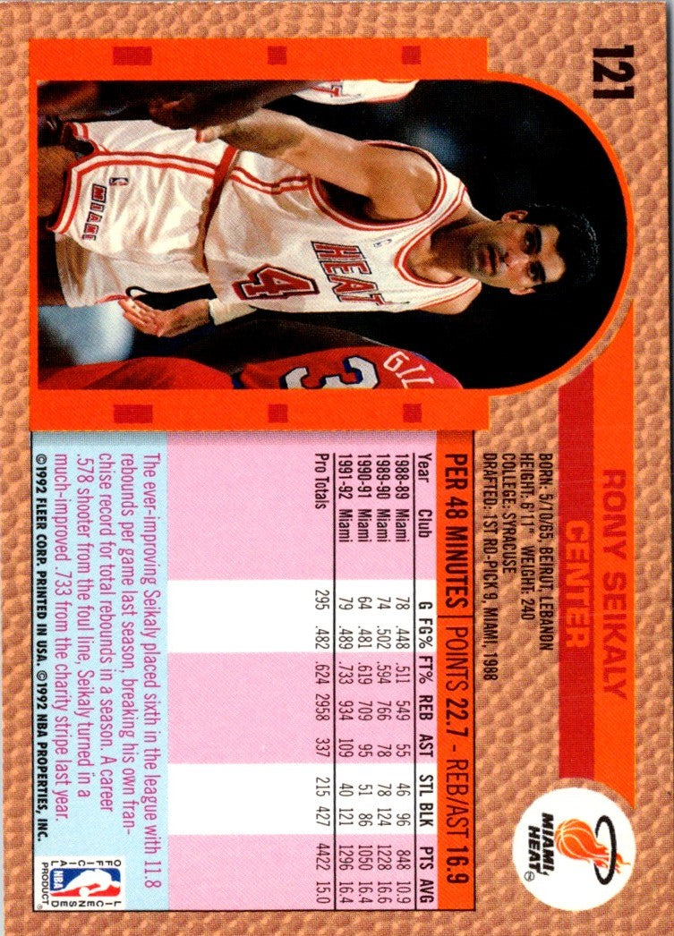 1992 Fleer Rony Seikaly