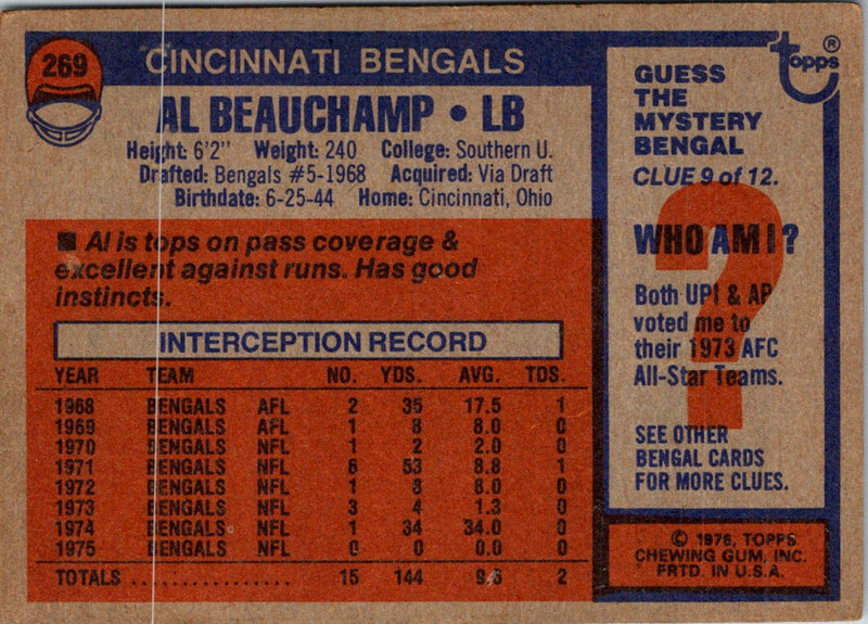 1976 Topps Al Beauchamp