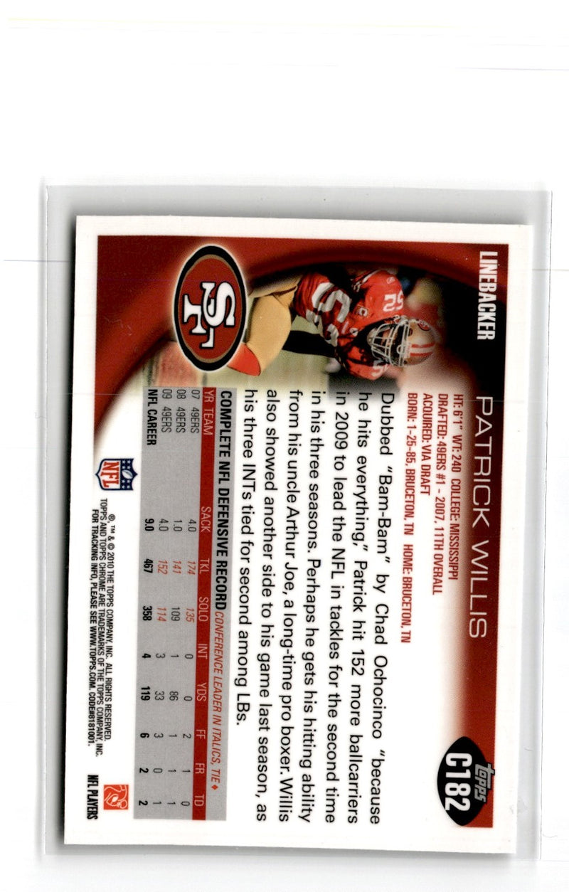 2010 Topps Chrome Patrick Willis