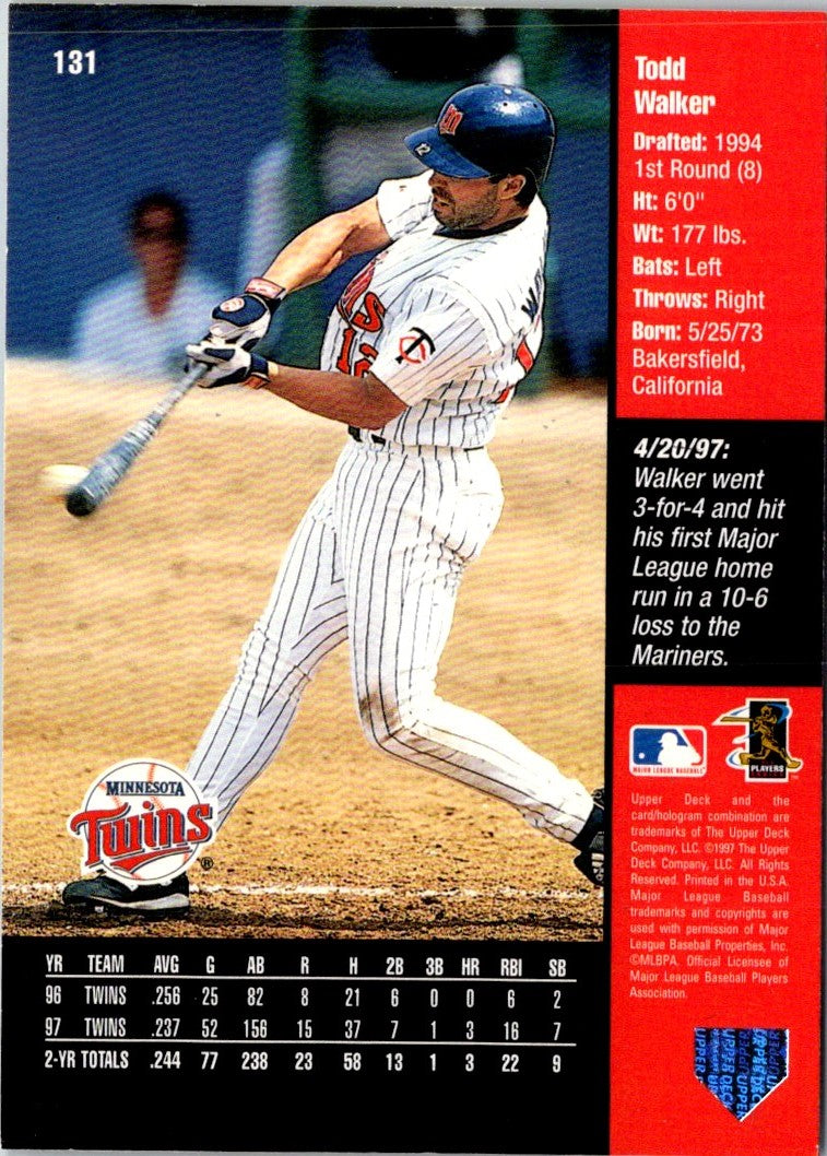 1998 Upper Deck Todd Walker