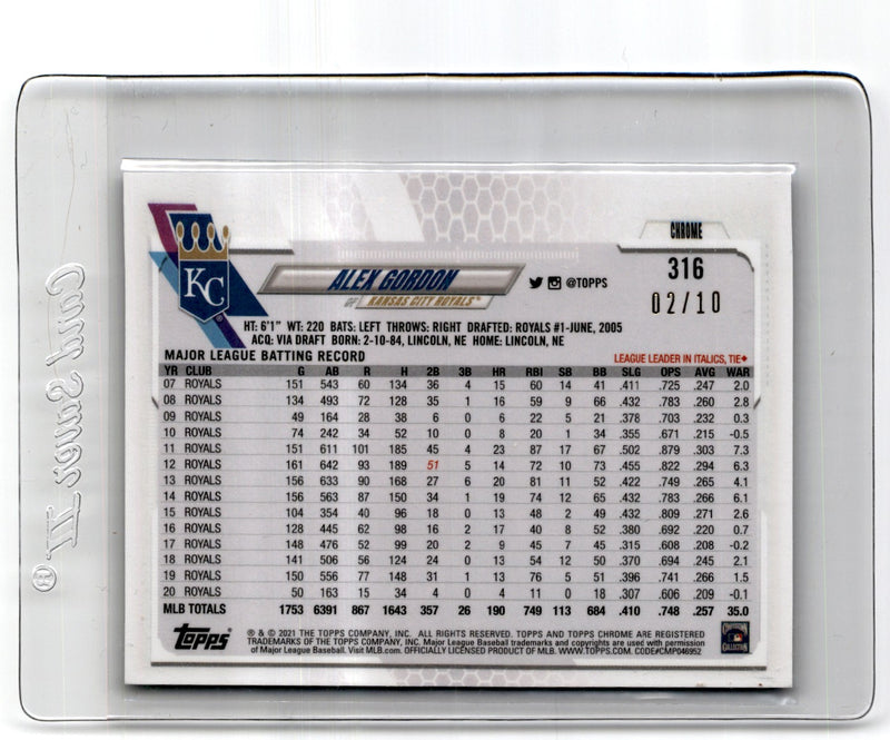 2021 Topps Sapphire Alex Gordon