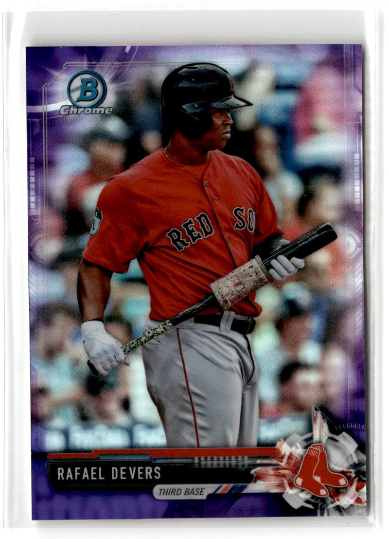 2017 Bowman Chrome Prospects Purple Rafael Devers