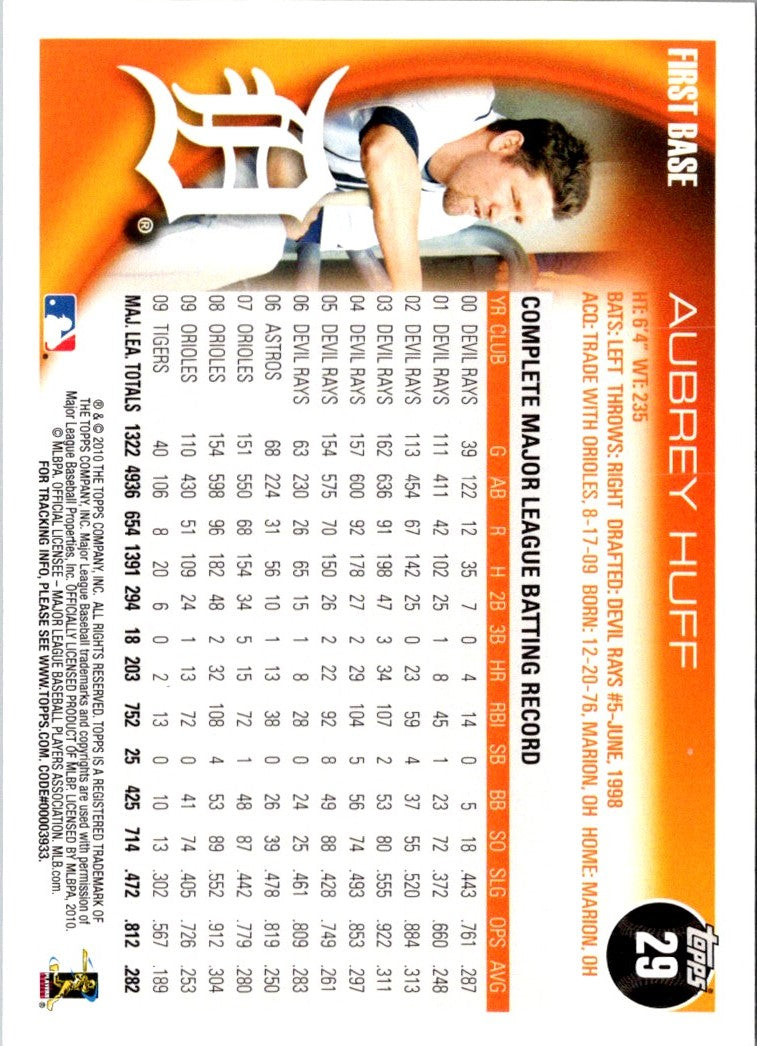 2010 Topps Black Aubrey Huff