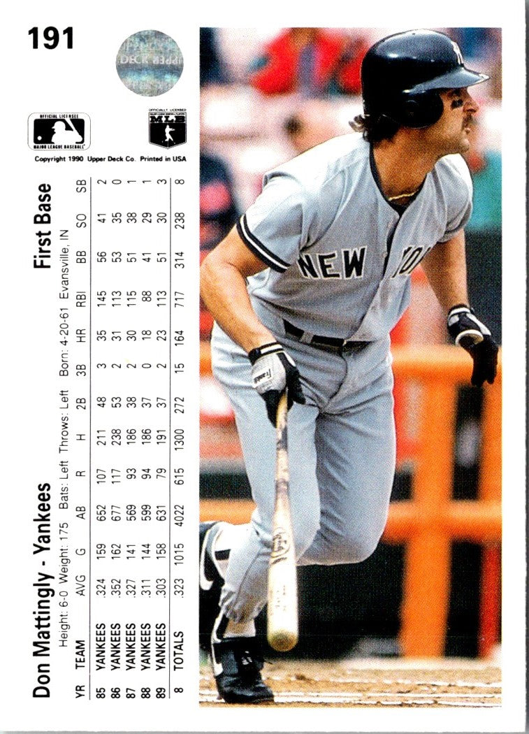 1990 Upper Deck Don Mattingly