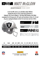 2014 Panini Hot Rookies Matt McGloin #157