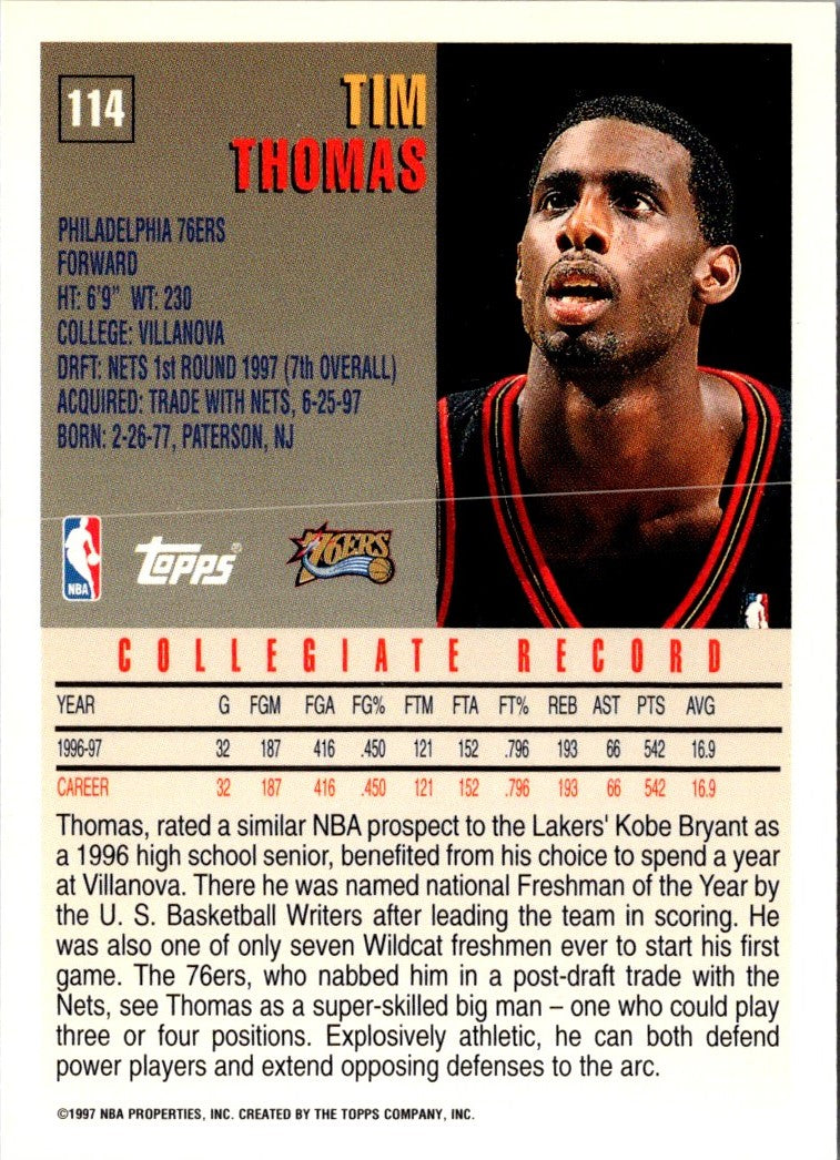 1997 Topps Tim Thomas