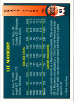 1992 Front Row Draft Picks Lee Mayberry #83