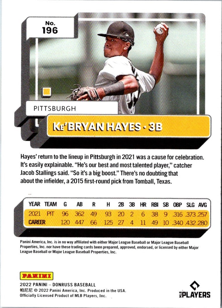 2022 Donruss Ke'Bryan Hayes