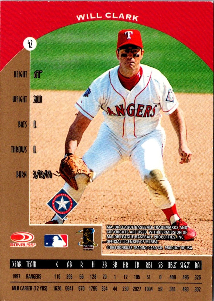 1998 Donruss Preferred Will Clark