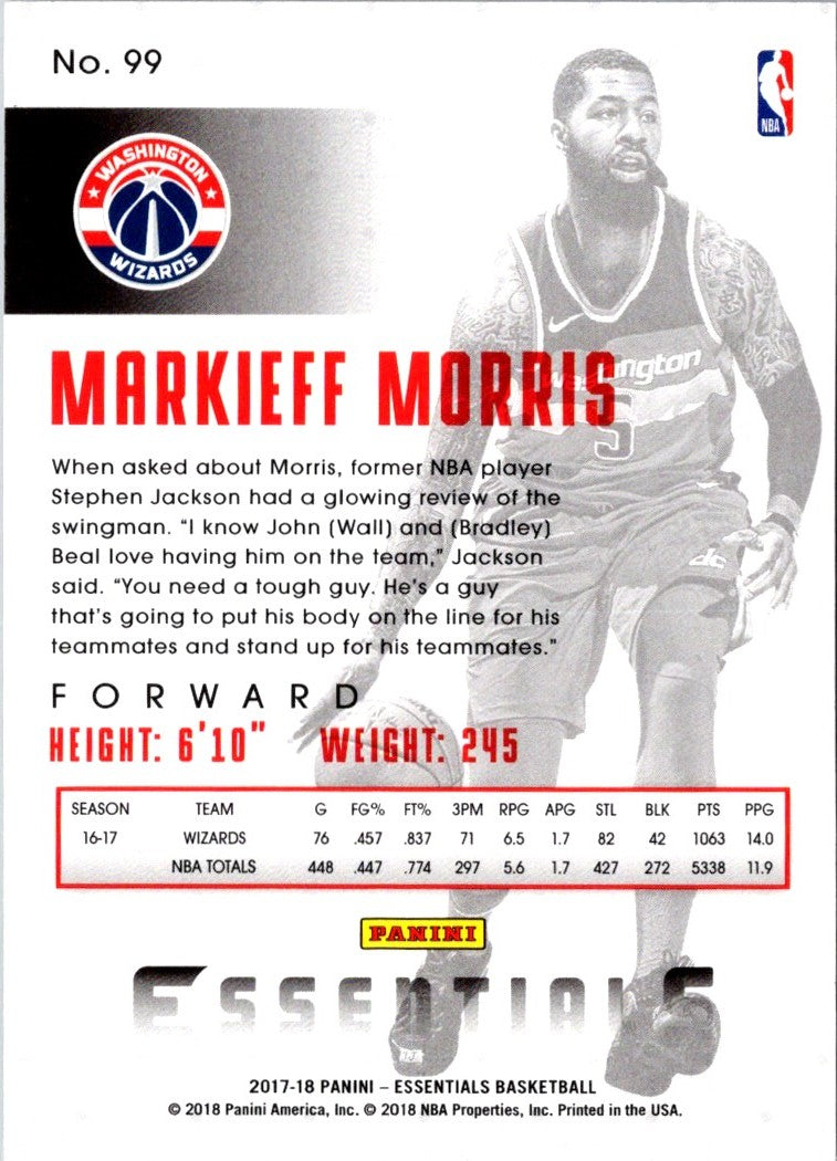 2017 Panini Markieff Morris