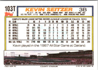 1992 Topps Traded Kevin Seitzer #103T