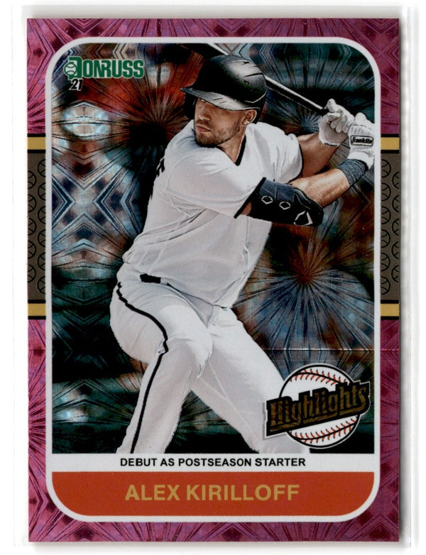 2021 Donruss Highlights Pink Fireworks Alex Kirilloff #HI6