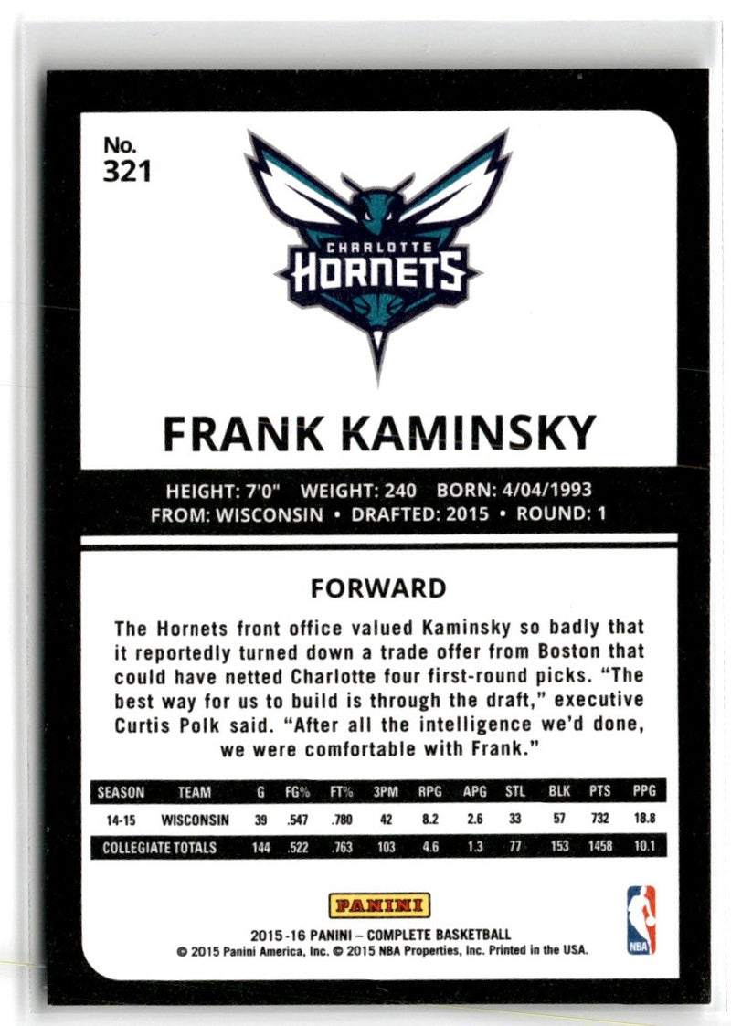 2015 Panini Complete Silver Frank Kaminsky