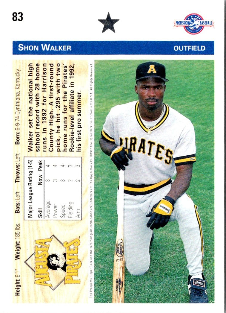 1992 Upper Deck Minors Shon Walker