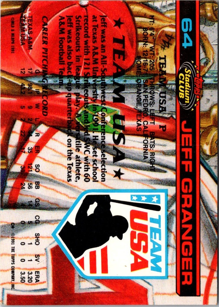 1992 Stadium Club Dome Jeff Granger