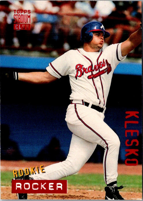 1994 Stadium Club Ryan Klesko #628