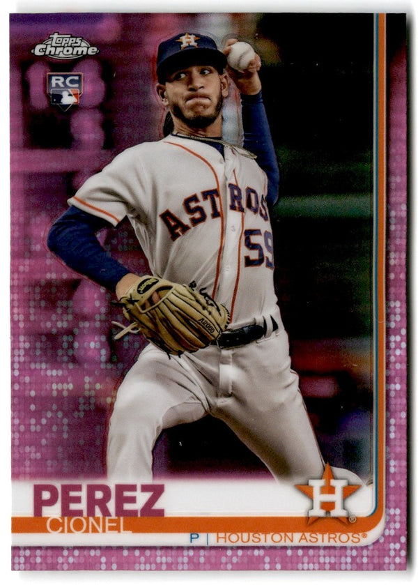 2019 Topps Chrome Pink Refractor Cionel Perez #62