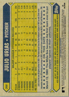 2022 Topps 1987 Baseball Blue Series Two Julio Urias #87TB-17