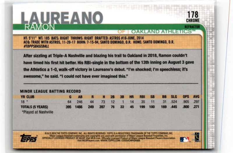 2019 Topps Chrome Ramon Laureano