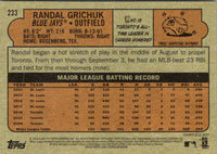 2021 Topps Heritage Red Randal Grichuk #233