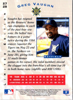 1995 Upper Deck Denny's Holograms Greg Vaughn #27