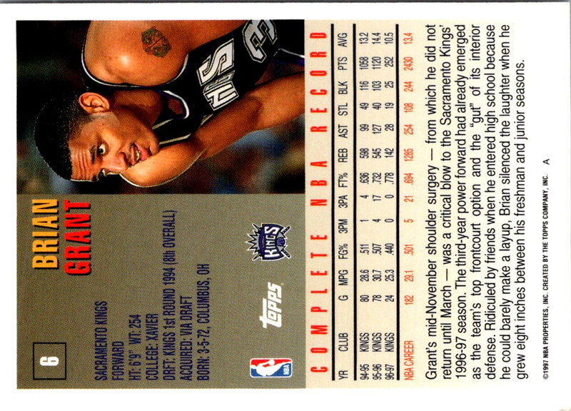 1997 Topps Brian Grant