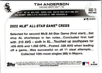 2022 Topps Chrome Update 2022 All-Star Game Tim Anderson #ASGC-15
