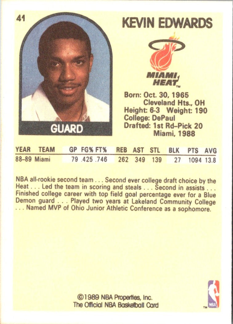1989 Hoops Kevin Edwards