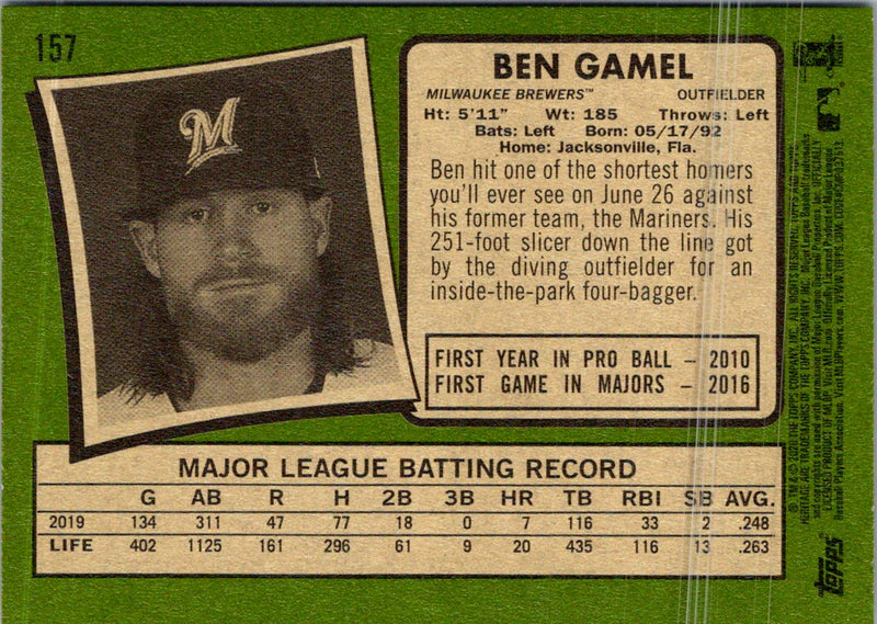 2020 Topps Heritage Ben Gamel