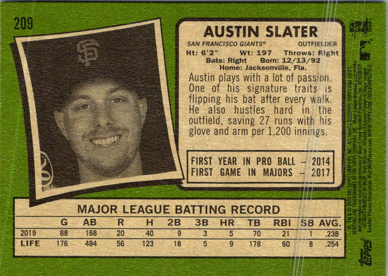 2020 Topps Heritage Austin Slater