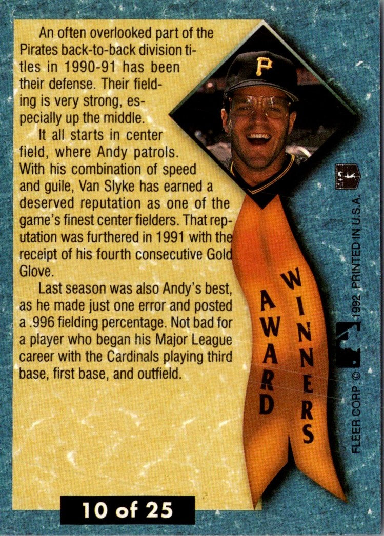 1992 Ultra Award Winners Andy Van Slyke