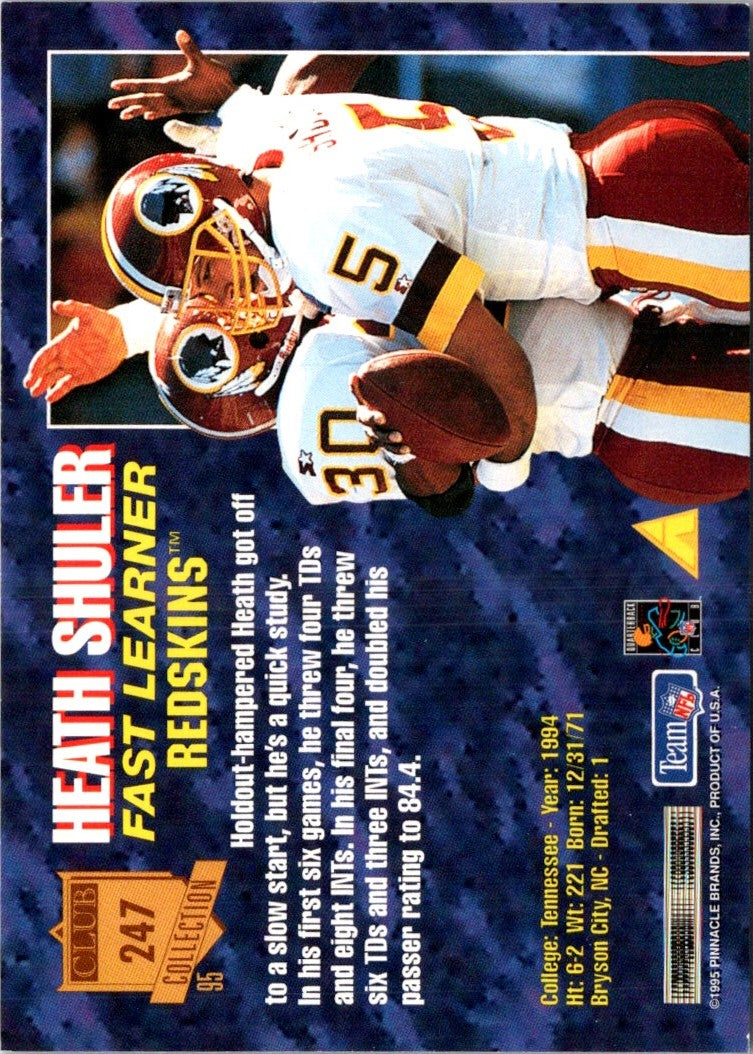 1995 Pinnacle Club Collection Heath Shuler