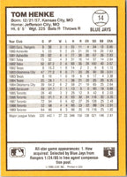 1990 Donruss Best of the AL Tom Henke #14