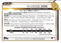 2021 Bowman 1st Edition MacKenzie Gore #BFE-105