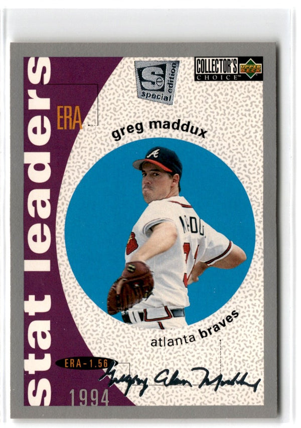 1995 Collector's Choice SE Silver Signature Greg Maddux #142