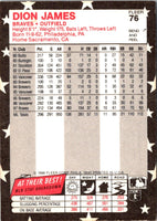 1988 Fleer Star Stickers Dion James #76