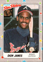 1988 Fleer Star Stickers Dion James #76