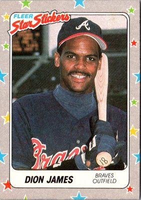 1988 Fleer Star Stickers Dion James #76