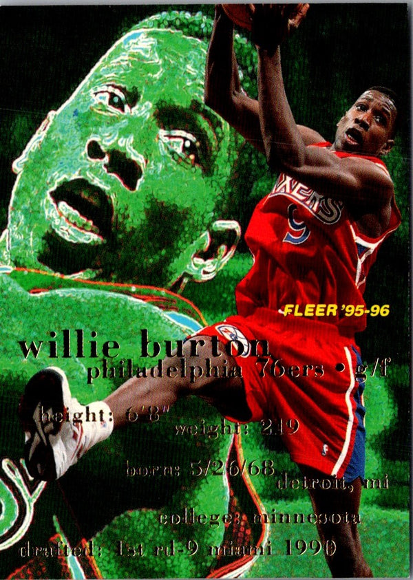 1995 Fleer European Willie Burton #137