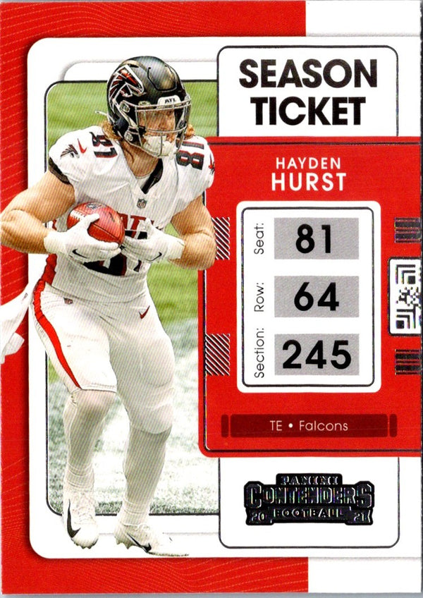 2021 Panini Contenders Red Zone Hayden Hurst #6