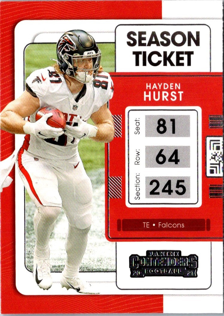 2021 Panini Contenders Red Zone Hayden Hurst